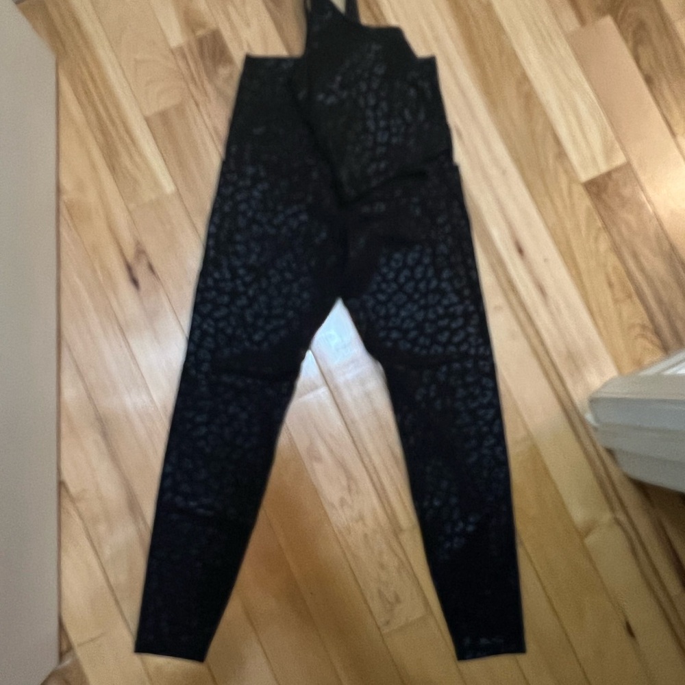 Black Leopard Print Tank & Leggings Set